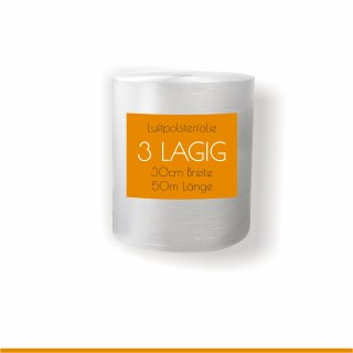 Luftpolsterfolie 3 lagig 30cm x 50m