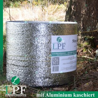 Luftpolsterfolie ALUMINIUM kaschiert Breite 50cm x L&auml;nge 60m / 250my