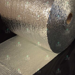 2x Luftpolsterfolie ALUMINIUM kaschiert Breite 50cm x L&auml;nge 60m / 250my